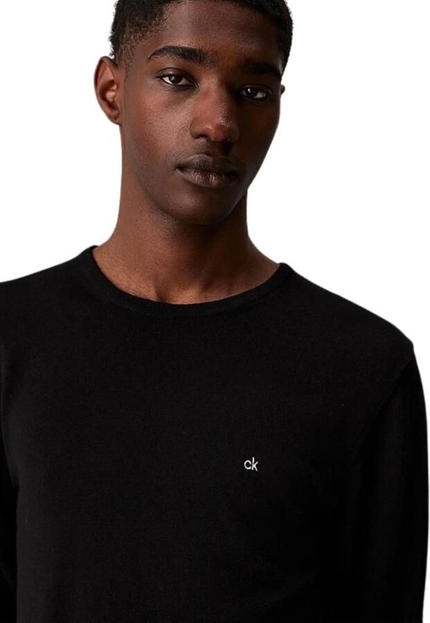 Calvin Klein Trui met ronde hals COTTON SILK BLEND CN SWEATER