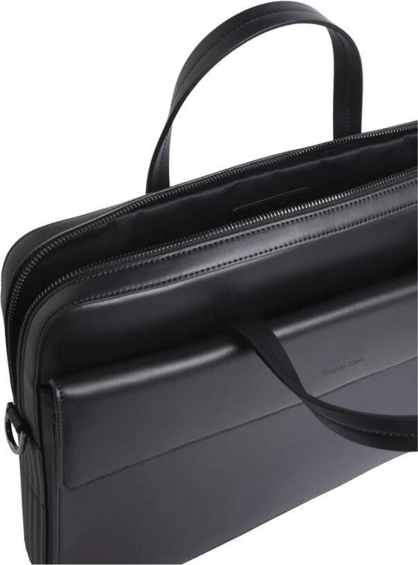 Calvin Klein Zwarte Verticale Lijnen Laptoptas Black Heren - Foto 2
