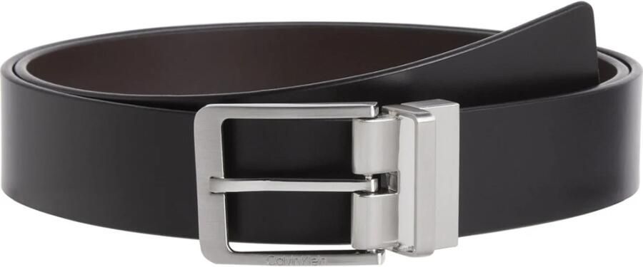 Calvin Klein Omkeerbare leren riem Zwart Bruin Metalen gesp Black Heren - Foto 2