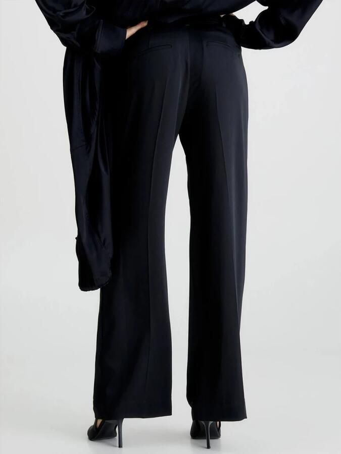 Calvin Klein Womenswear Wide leg fit bandplooibroek met Franse steekzakken - Foto 2