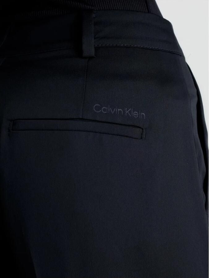 Calvin Klein Womenswear Wide leg fit bandplooibroek met Franse steekzakken