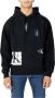 Calvin Klein Geborstelde Katoenen Sweater met Capuchon Black Heren - Thumbnail 1