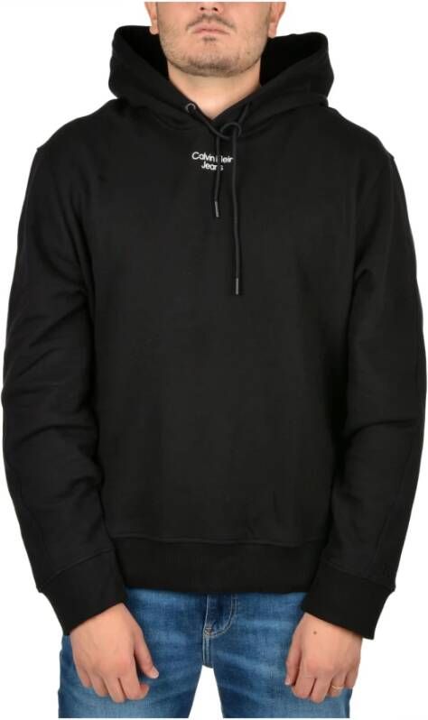 Calvin Klein Hoodie STACKED LOGO HOODIE met borduursel in ton sur ton op de mouw - Foto 4