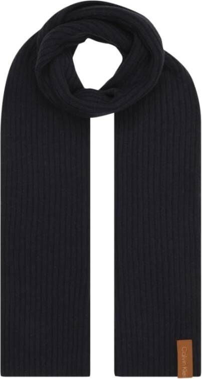 Calvin Klein cashmere scarf 30x180 Zwart Heren