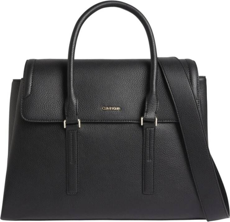 Calvin Klein ck elevated satchel md Zwart Dames