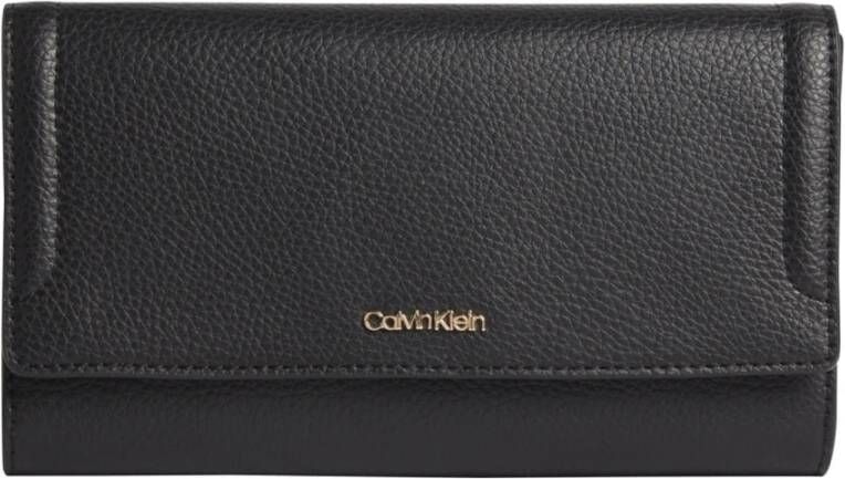 Calvin Klein Verhoogde Trifold LG Portemonnees Black Dames