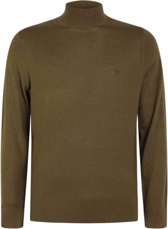 CALVIN KLEIN Heren Truien & Vesten Superior Wool Turtle Neck Groen