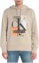 Calvin Klein Jeans Beige Katoenen Sweatshirt met Capuchon en Logo Print Beige Heren - Thumbnail 3