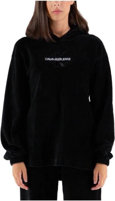 Calvin Klein Corduroy sweatshirt Zwart Dames
