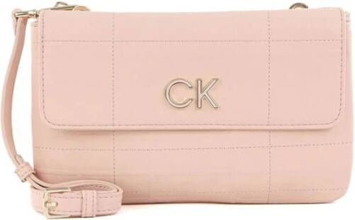 Calvin Klein Roze Polyester Handtas met Verstelbare Schouderband Pink Dames
