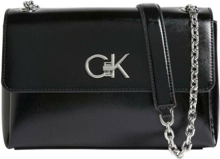 Calvin Klein Shoppers Re-Lock Ew Conv Crossbody Saff in zwart