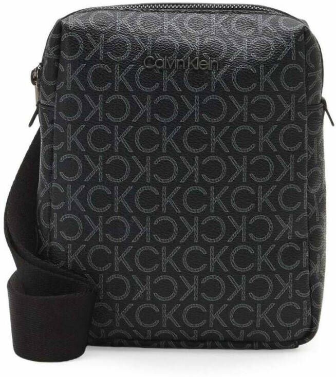 CK Calvin Klein Schoudertas met all-over labeldetails model 'MUST'