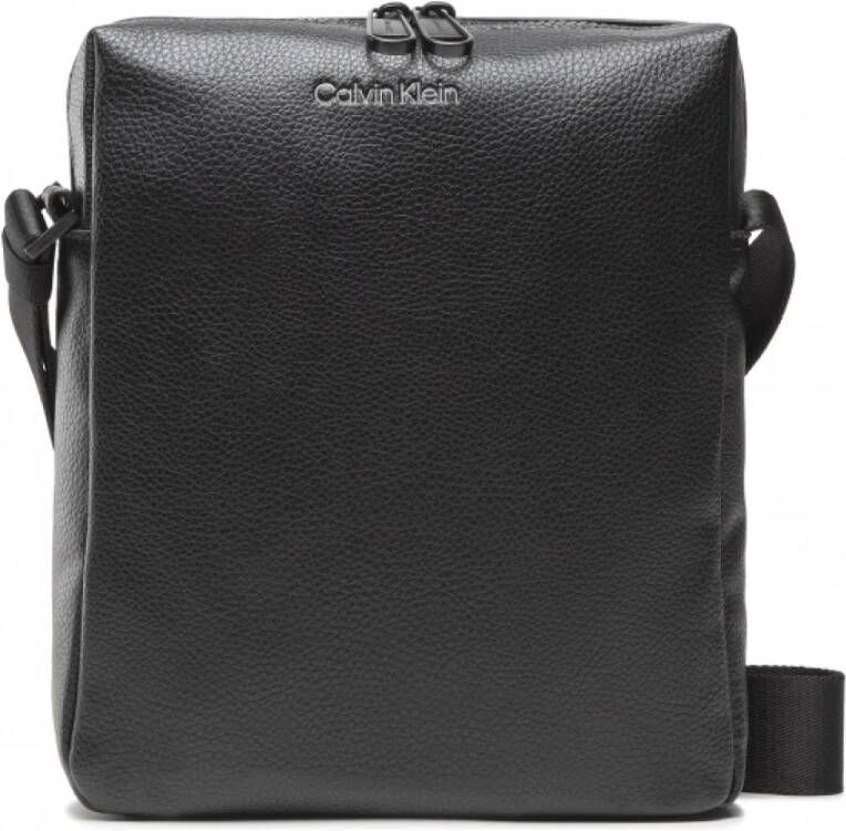 Calvin Klein Black Polyester Shoulder Bag Zwart Heren