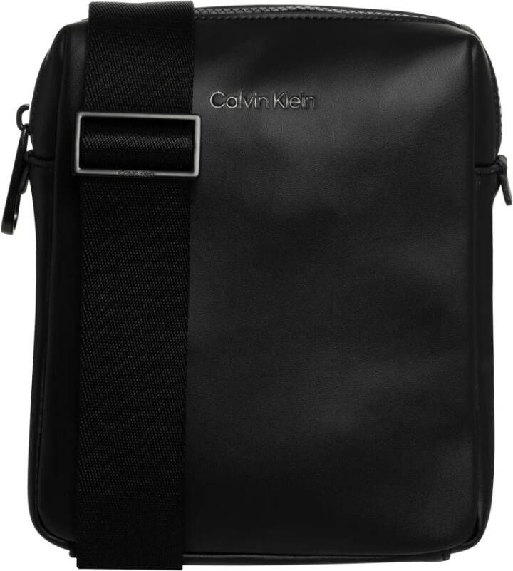 Calvin Klein Zwarte CK Must Reporter Tas van Eco-leer Zwart Heren
