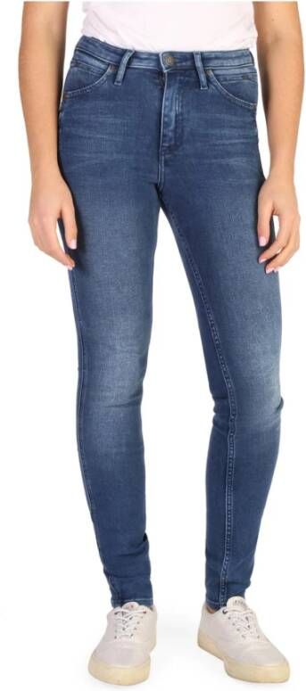 Calvin Klein Dames Skinny Jeans met Logo Detail Blauw Dames