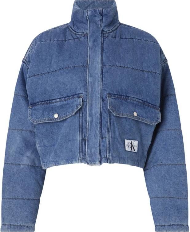 Calvin Klein Denim Jackets Blauw Dames