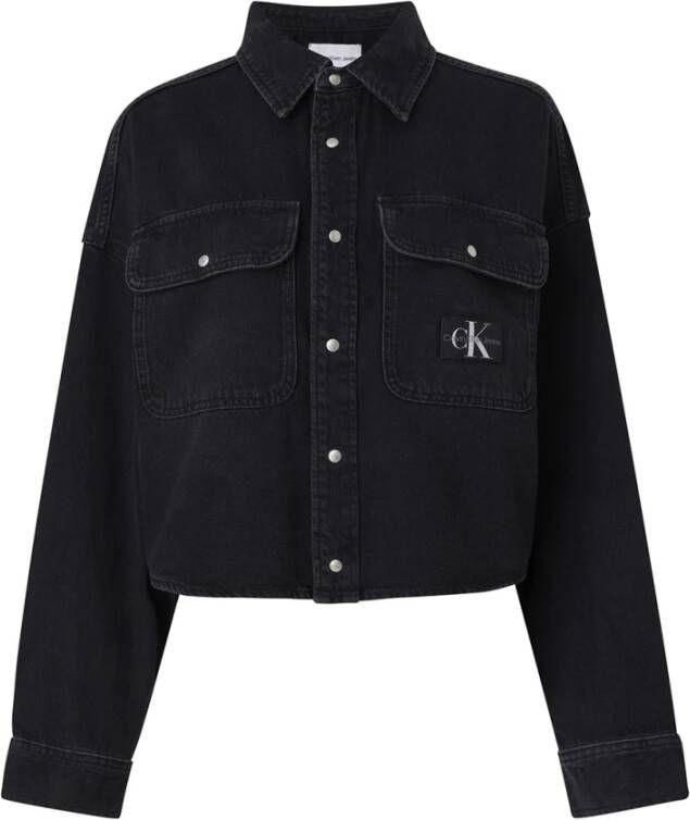 Calvin Klein Jeans blouse OVERSIZED CROP ROUNDED HEM SHIRT - Foto 1