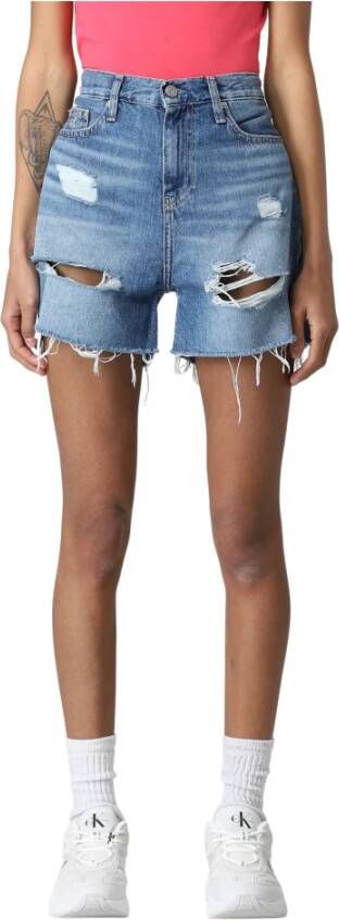 Calvin Klein Denim Shorts Blauw Dames
