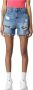 Calvin Klein Jeans Blauwe Versleten Denim Shorts Blue Dames - Thumbnail 9