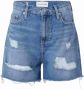 Calvin Klein Jeans Blauwe Versleten Denim Shorts Blue Dames - Thumbnail 11