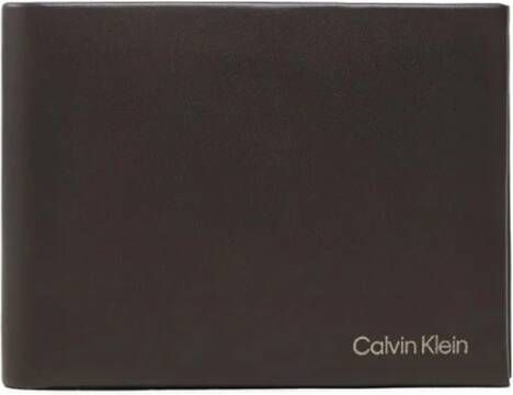 Calvin Klein Donkerbruine Portemonnee met Muntvakje en Kaartsleuven Bruin