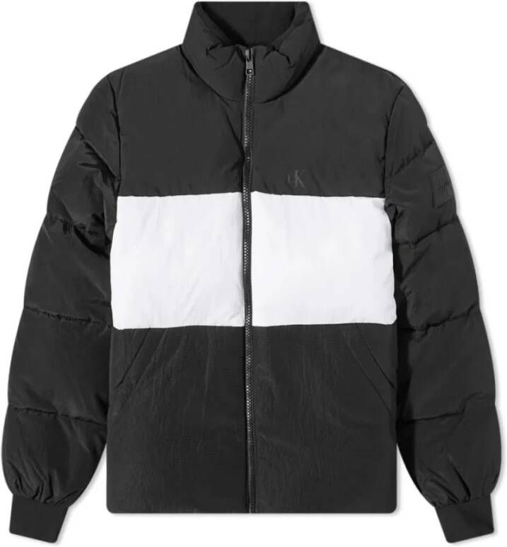 Calvin Klein Bicolor Donsjas Herenmode voor de winter Black Heren