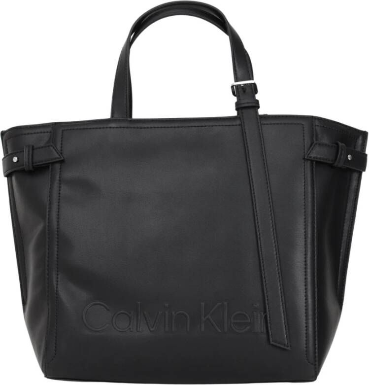 Calvin Klein Zwarte polyester handtas met contrasterende details Black Dames - Foto 4