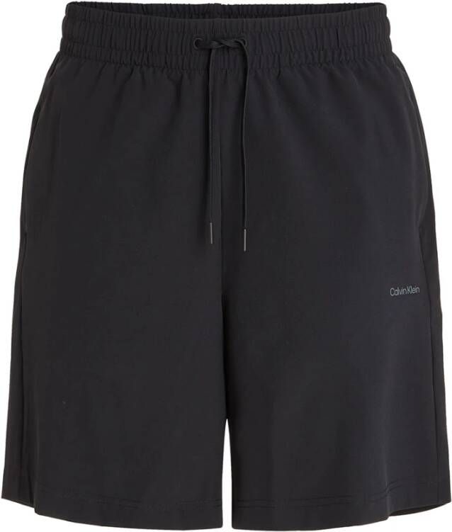 Calvin Klein Elastische polyester shorts met verstelbare tailleband Zwart Heren