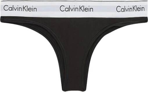 Calvin Klein Fluwelen string Zwart Dames