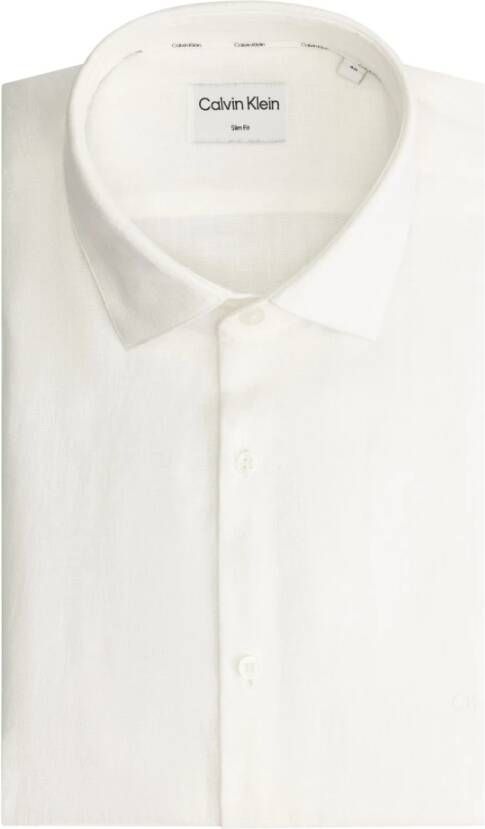Calvin Klein Lange mouwen overhemd White Heren
