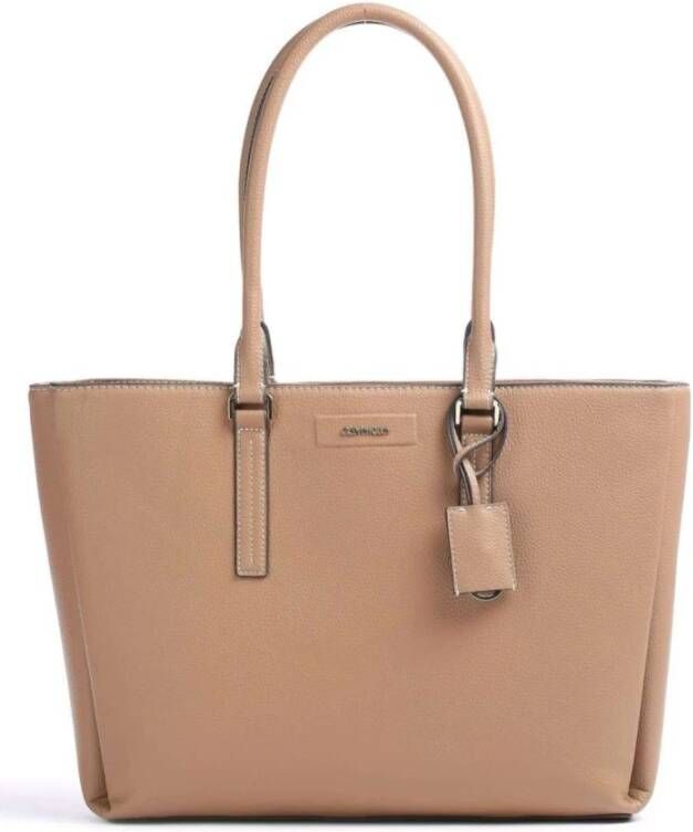 Calvin Klein Stijlvolle Schoudertas 15 Beige Dames