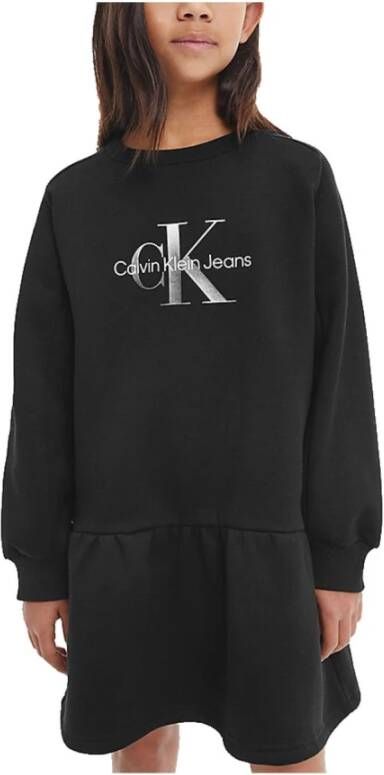 Calvin Klein Gradient Monogram Flare Dress Zwart Dames