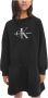 Calvin Klein Gradient Monogram Flare Dress Zwart Dames - Thumbnail 2
