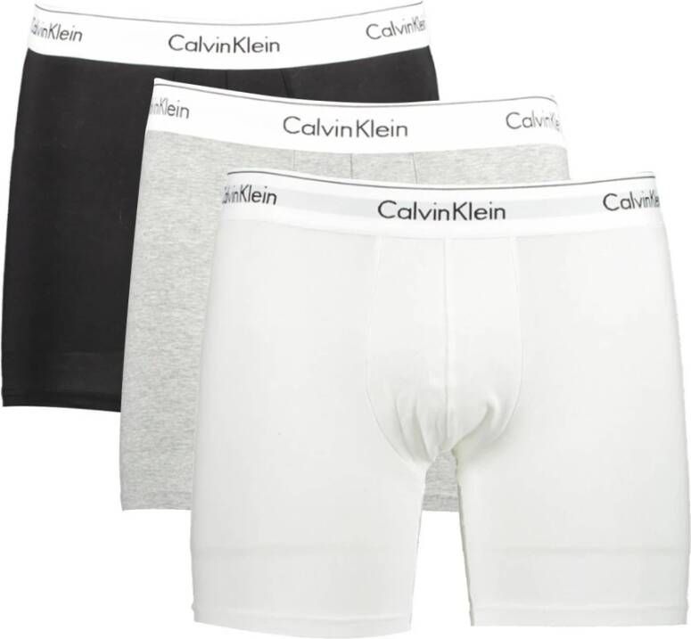 Calvin Klein Gray Cotton Underwear Grijs Heren