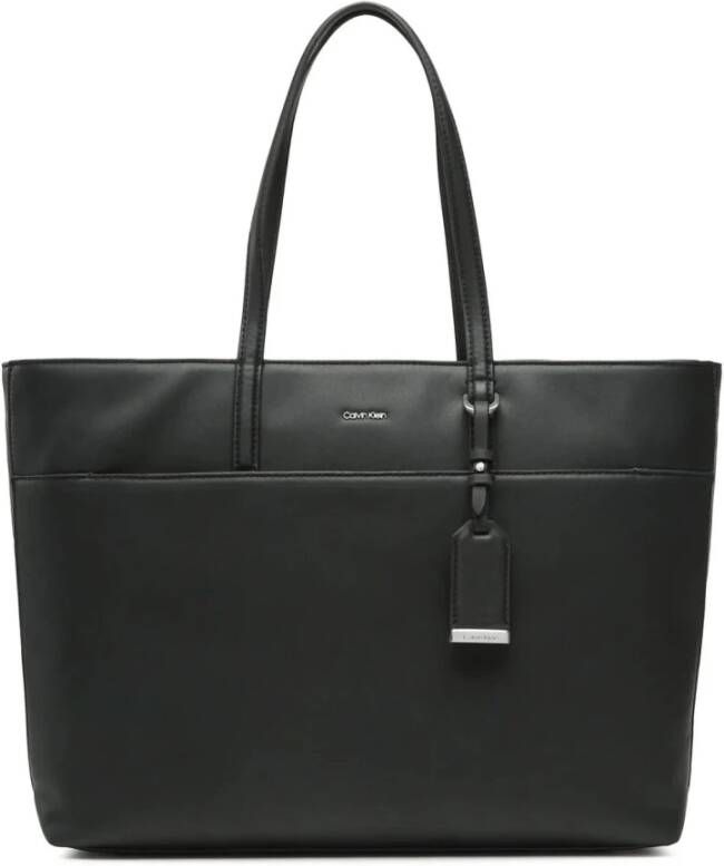 Calvin Klein Herfst Winter Gerecyclede Polyester Shopper Tas Black Dames