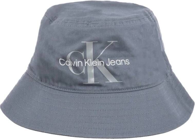 Calvin Klein Monogram Soft Bucket Hat Grijs Gray Heren