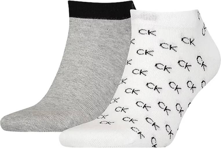 Calvin Klein Jeans Sneakersokken CK MEN SNEAKER 2P ALL OVER LOGO (2 paar)