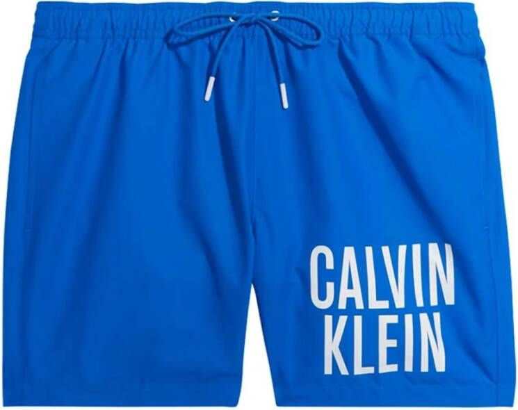 Calvin Klein Heren Zwembroek in effen kleur Blauw Heren