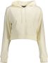 Calvin Klein Witte Katoenen Trui met Capuchon en Print Beige Dames - Thumbnail 2