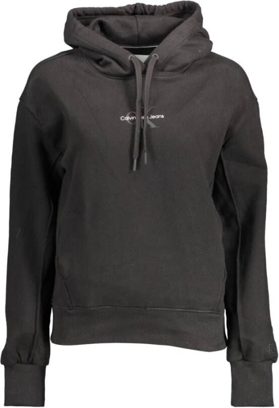 Calvin Klein Zwarte Katoenen Sweater met Capuchon en Print Black Heren - Foto 2