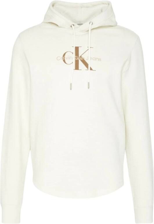 Calvin Klein Hoodie ARCHIVAL MONOLOGO WAFFLE HOODIE met een logo-opschrift op borsthoogte