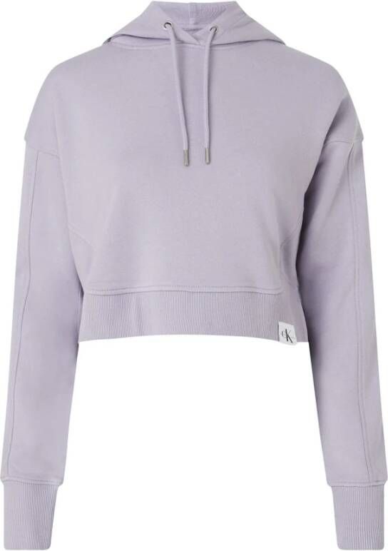 Calvin Klein Stijlvol en comfortabel sweatshirt Rib Mix Tab in paars Purple Dames