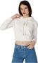 Calvin Klein Jeans Witte Bedrukte Hoodie voor Dames White Dames - Thumbnail 3