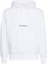 Calvin Klein Institutional Hoodie Wit Zwart Logo White Heren - Thumbnail 2