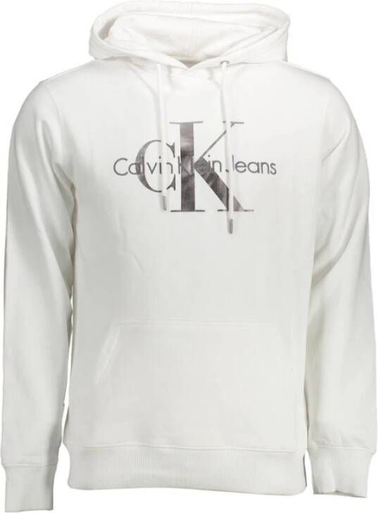 Calvin Klein Witte Heren Hoodie Wit Heren
