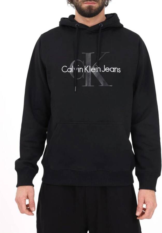 Calvin Klein Jeans Sweatshirt met borduurwerk en logo -print Zwart Heren