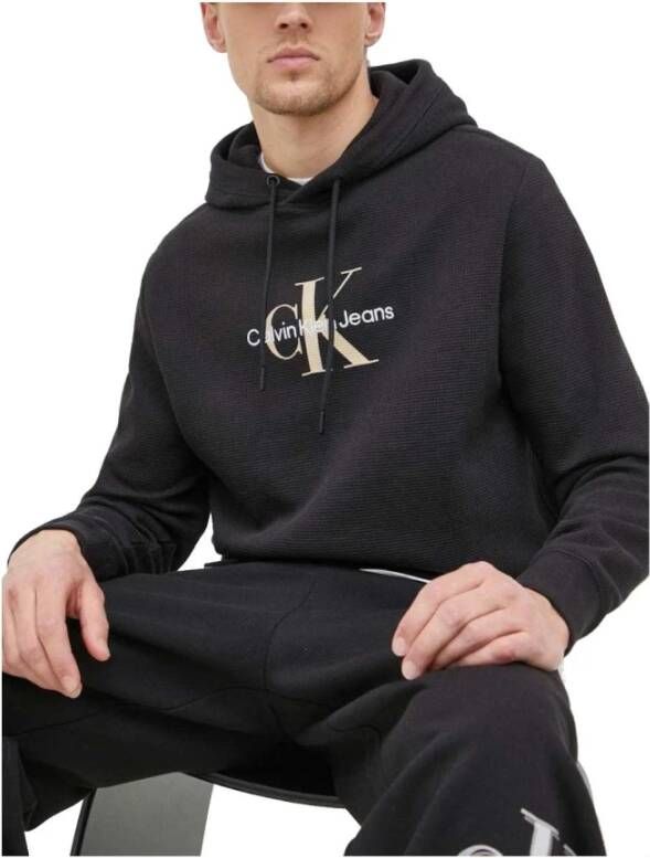 Calvin Klein Hoodie ARCHIVAL MONOLOGO WAFFLE HOODIE met een logo-opschrift op borsthoogte - Foto 3