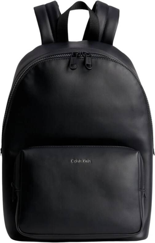 Calvin Klein Zwarte herenrugzak met verstelbare banden Black Heren