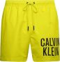 Calvin Klein Jeans Gele Bedrukte Zwembroek met Veters Yellow Heren - Thumbnail 5
