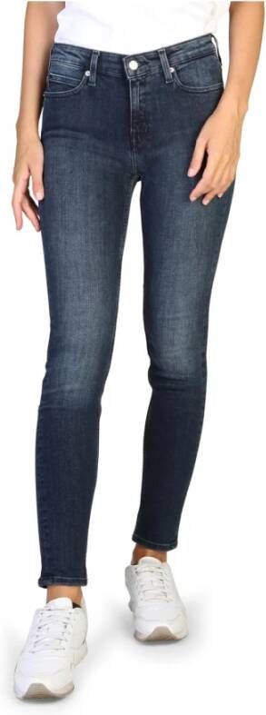 Calvin Klein Skinny Jeans voor Vrouwen Monochroom Ontwerp Blue Dames